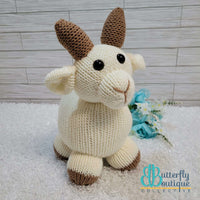 Create A Critter Kit - Cedric the Goat - Intermediate Skill Level,Yarn Projects,Carrie's Butterfly Boutique