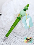 Beaded Pen - Green Beads