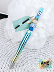 Beaded Pen - Blues