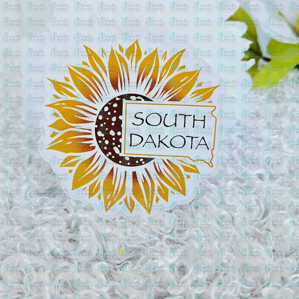 South Dakota Sunflower Sticker,Stickers,Carrie's Butterfly Boutique