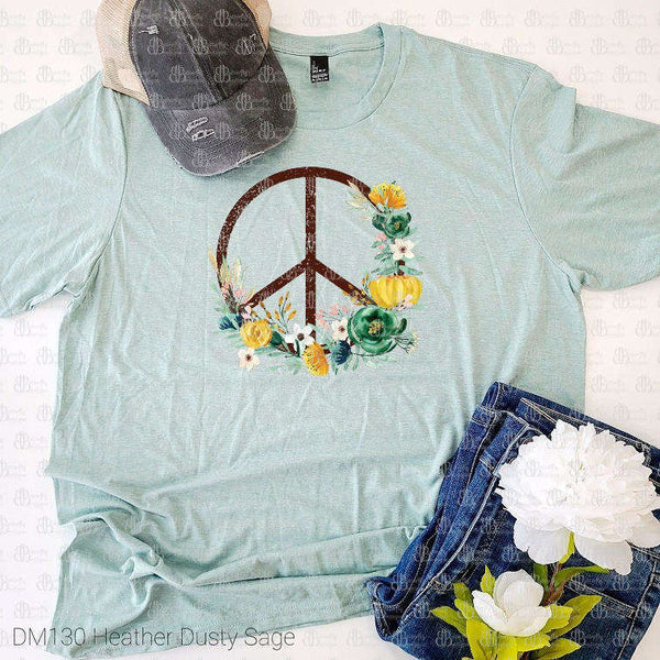 Floral Peace Sign Tee