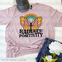 Radiate Positivity Butterfly Tee,Shirts,Carrie's Butterfly Boutique