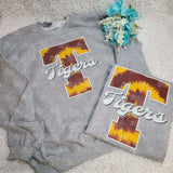 Tigers Tie Dye Letters